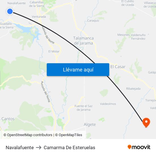 Navalafuente to Camarma De Esteruelas map
