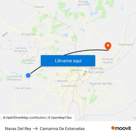 Navas Del Rey to Camarma De Esteruelas map