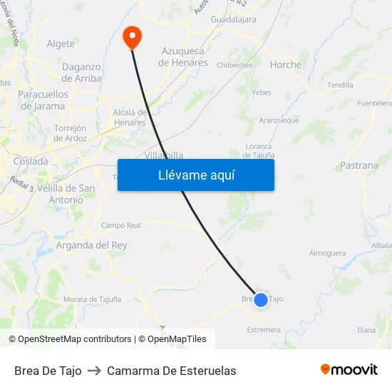 Brea De Tajo to Camarma De Esteruelas map