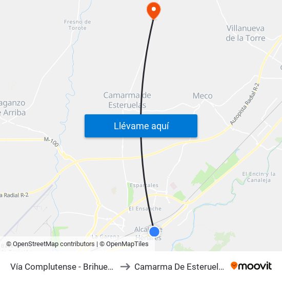 Vía Complutense - Brihuega to Camarma De Esteruelas map