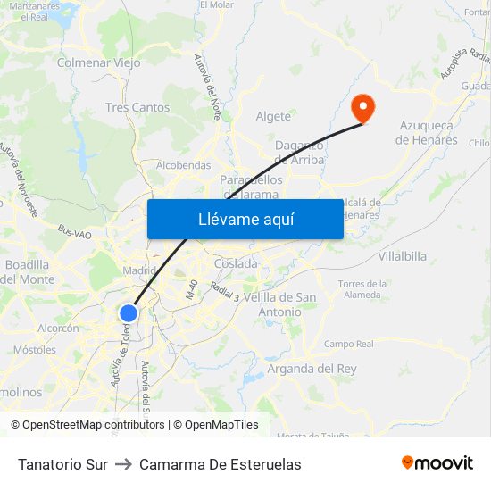 Tanatorio Sur to Camarma De Esteruelas map