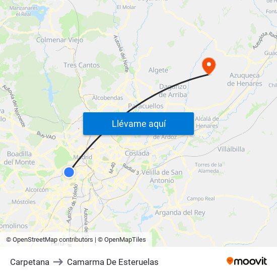 Carpetana to Camarma De Esteruelas map