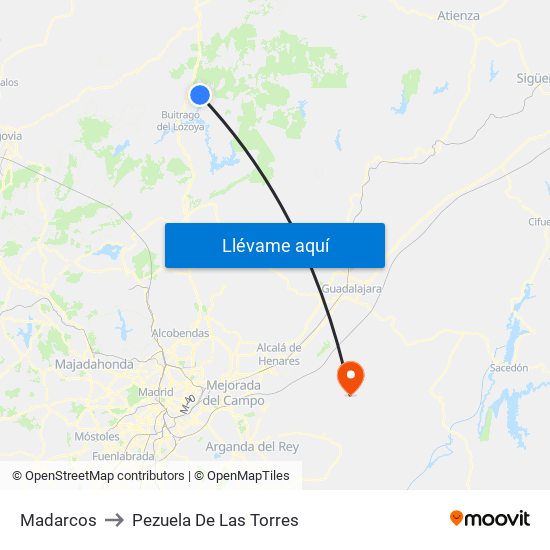 Madarcos to Pezuela De Las Torres map