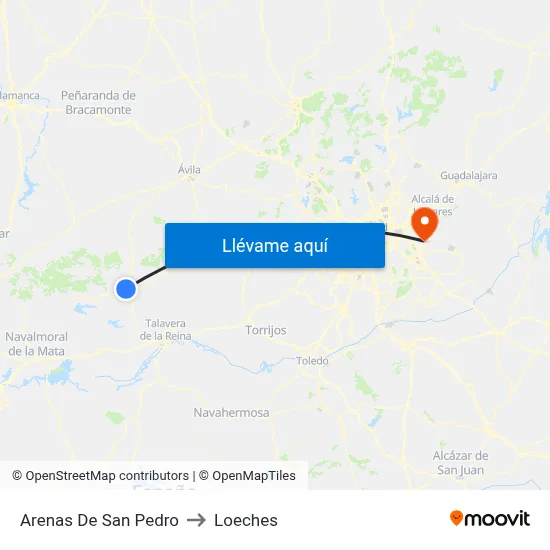 Arenas De San Pedro to Loeches map