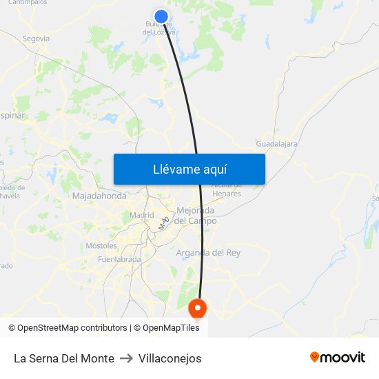 La Serna Del Monte to Villaconejos map