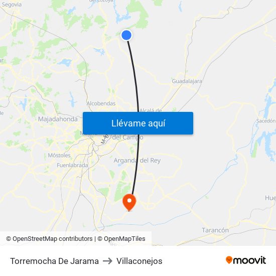 Torremocha De Jarama to Villaconejos map