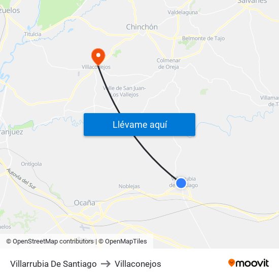 Villarrubia De Santiago to Villaconejos map
