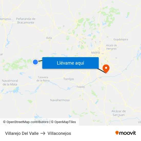 Villarejo Del Valle to Villaconejos map