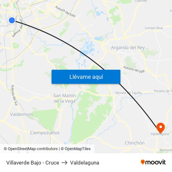 Villaverde Bajo - Cruce to Valdelaguna map