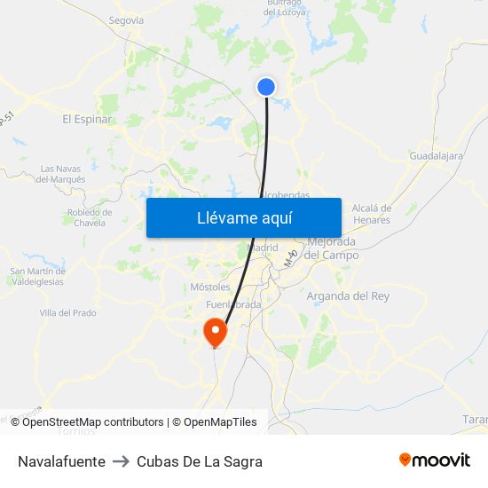 Navalafuente to Cubas De La Sagra map