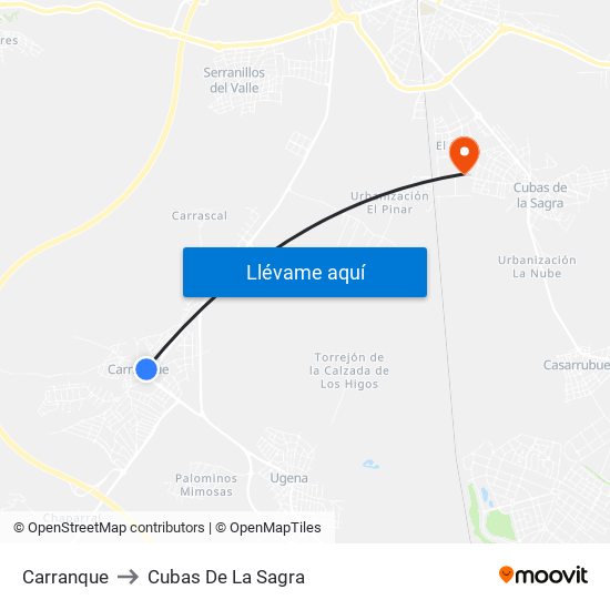Carranque to Cubas De La Sagra map