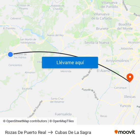 Rozas De Puerto Real to Cubas De La Sagra map