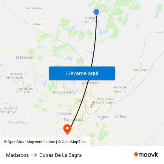 Madarcos to Cubas De La Sagra map