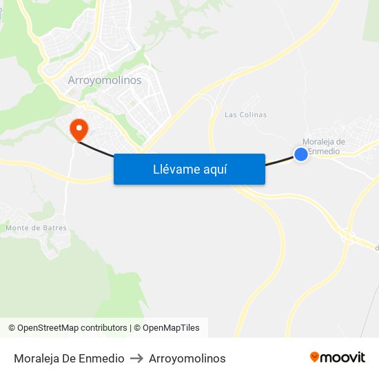 Moraleja De Enmedio to Arroyomolinos map