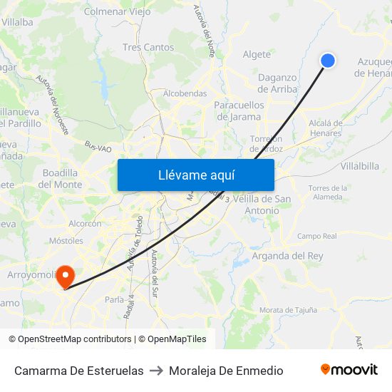 Camarma De Esteruelas to Moraleja De Enmedio map