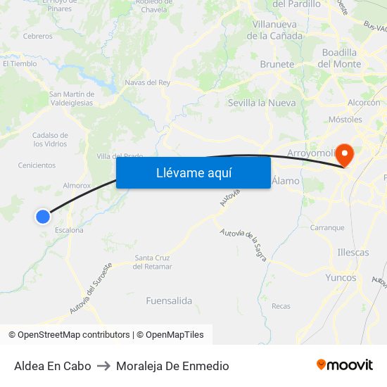 Aldea En Cabo to Moraleja De Enmedio map