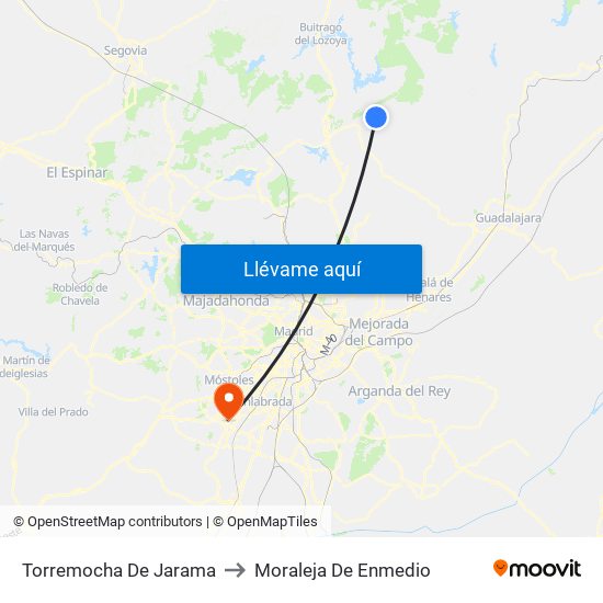 Torremocha De Jarama to Moraleja De Enmedio map