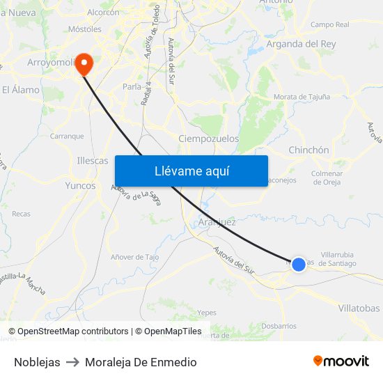 Noblejas to Moraleja De Enmedio map