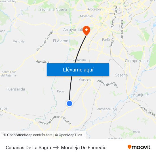 Cabañas De La Sagra to Moraleja De Enmedio map