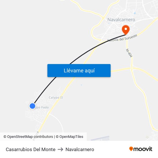 Casarrubios Del Monte to Navalcarnero map