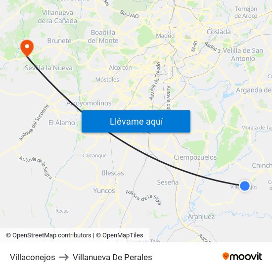 Villaconejos to Villanueva De Perales map