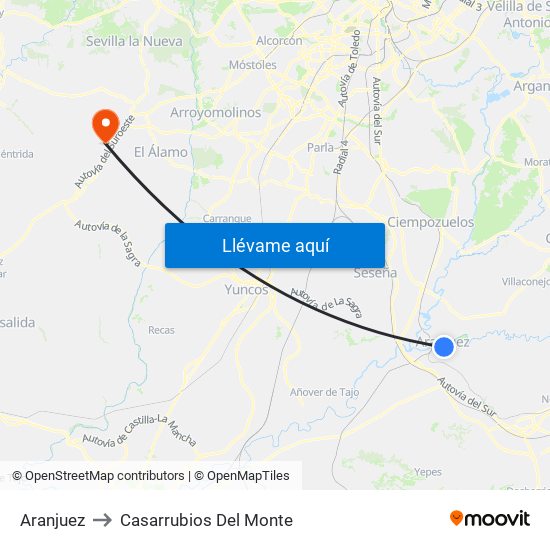 Aranjuez to Casarrubios Del Monte map