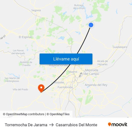 Torremocha De Jarama to Casarrubios Del Monte map
