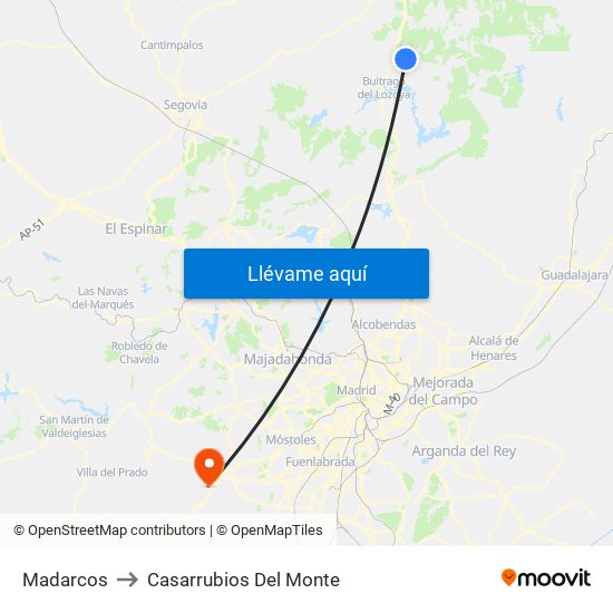 Madarcos to Casarrubios Del Monte map