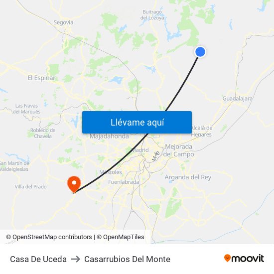 Casa De Uceda to Casarrubios Del Monte map