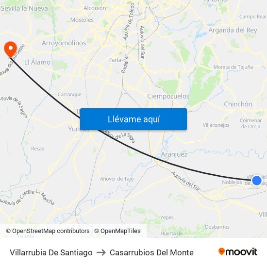 Villarrubia De Santiago to Casarrubios Del Monte map