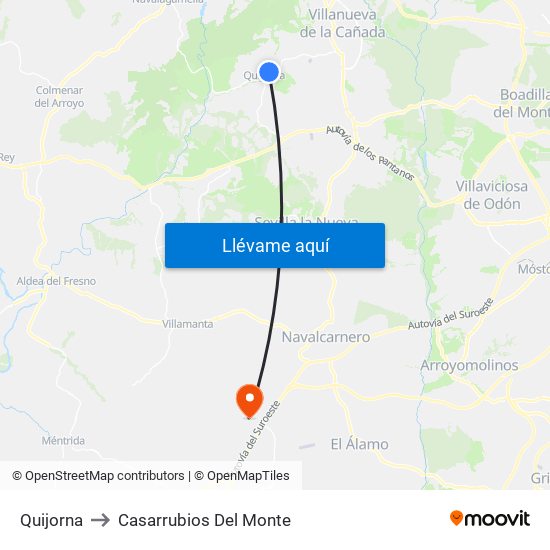 Quijorna to Casarrubios Del Monte map