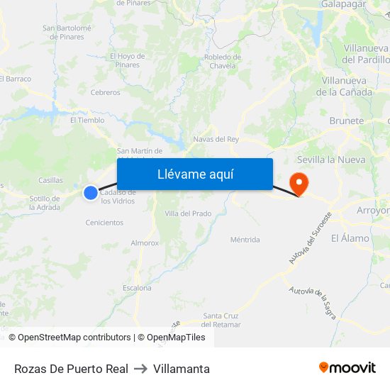 Rozas De Puerto Real to Villamanta map