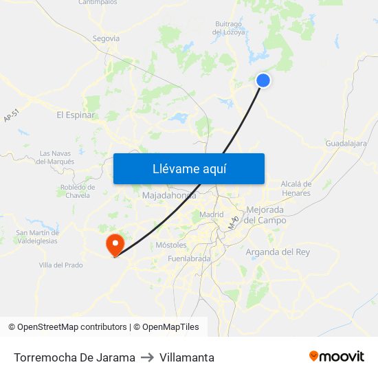 Torremocha De Jarama to Villamanta map