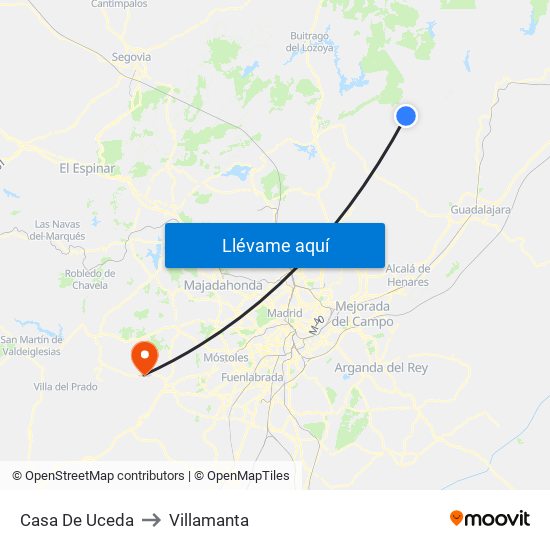 Casa De Uceda to Villamanta map
