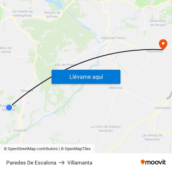 Paredes De Escalona to Villamanta map