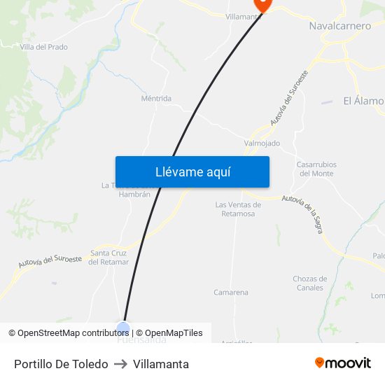Portillo De Toledo to Villamanta map