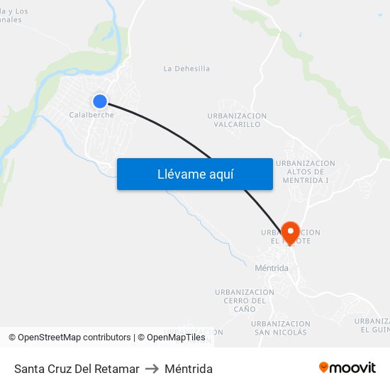 Santa Cruz Del Retamar to Méntrida map