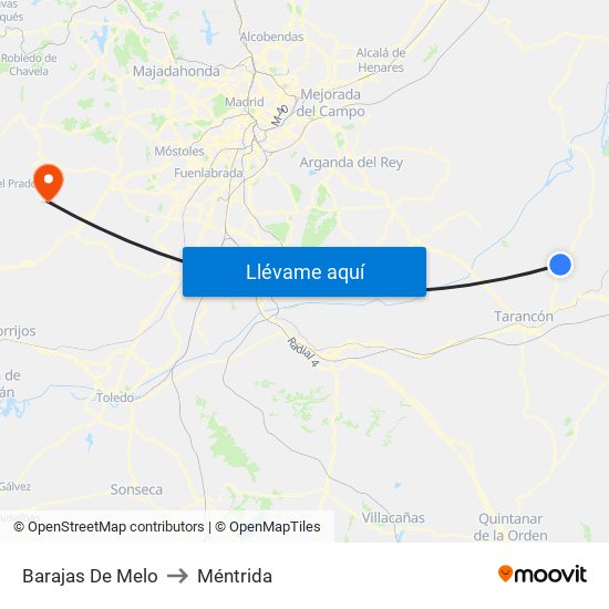 Barajas De Melo to Méntrida map