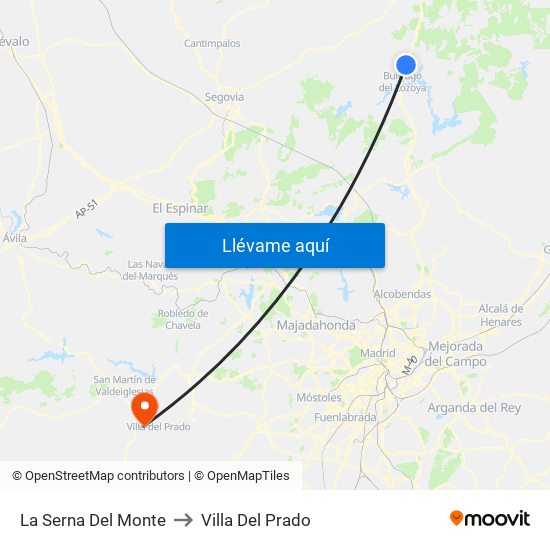 La Serna Del Monte to Villa Del Prado map