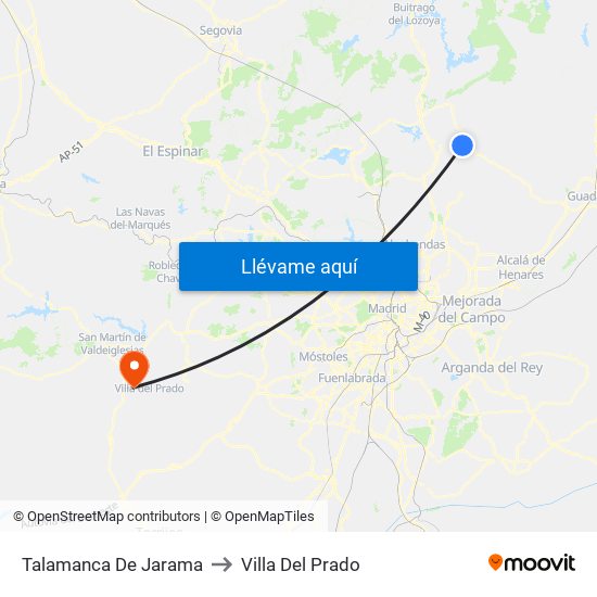 Talamanca De Jarama to Villa Del Prado map