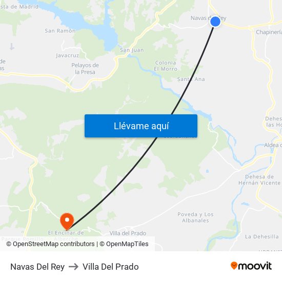 Navas Del Rey to Villa Del Prado map