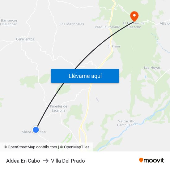 Aldea En Cabo to Villa Del Prado map