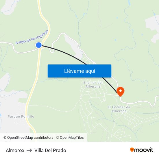 Almorox to Villa Del Prado map