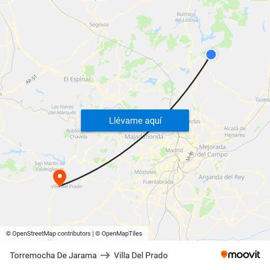 Torremocha De Jarama to Villa Del Prado map