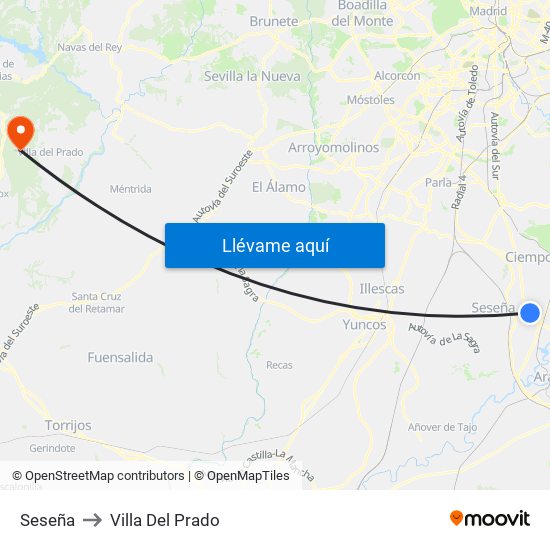 Seseña to Villa Del Prado map