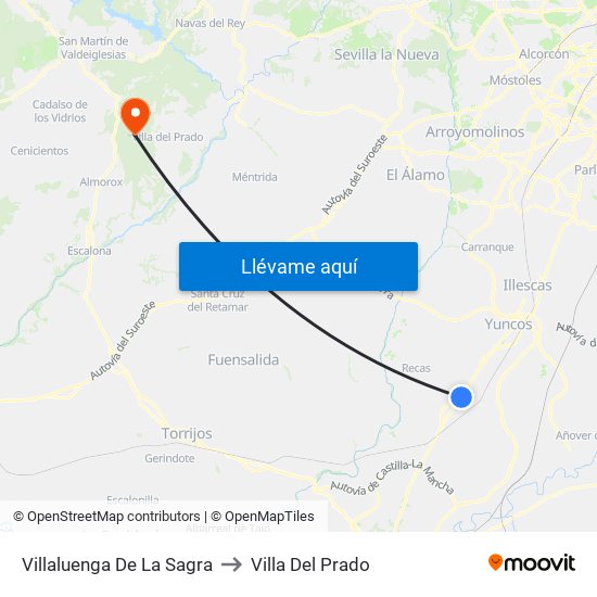 Villaluenga De La Sagra to Villa Del Prado map