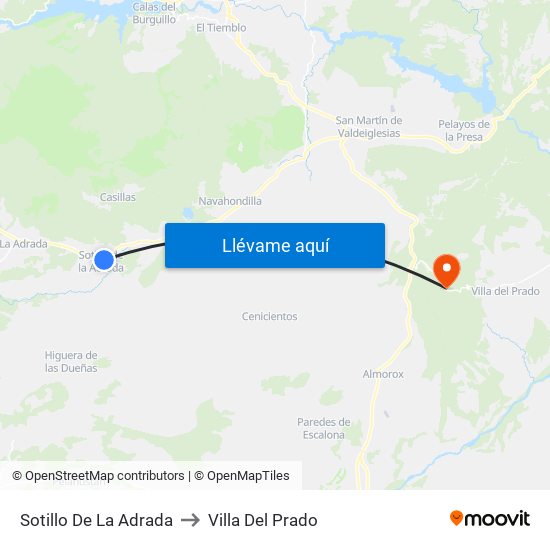 Sotillo De La Adrada to Villa Del Prado map
