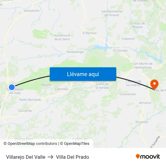 Villarejo Del Valle to Villa Del Prado map