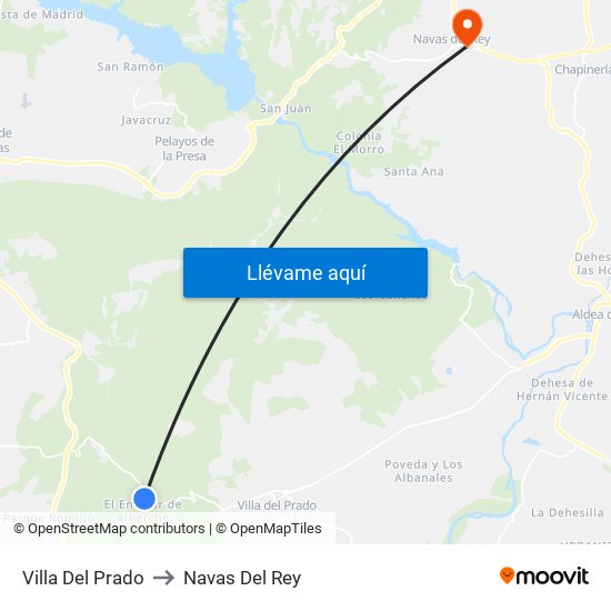 Villa Del Prado to Navas Del Rey map