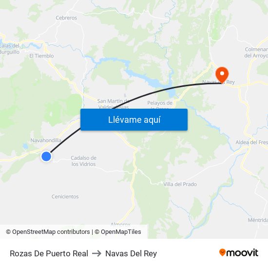 Rozas De Puerto Real to Navas Del Rey map